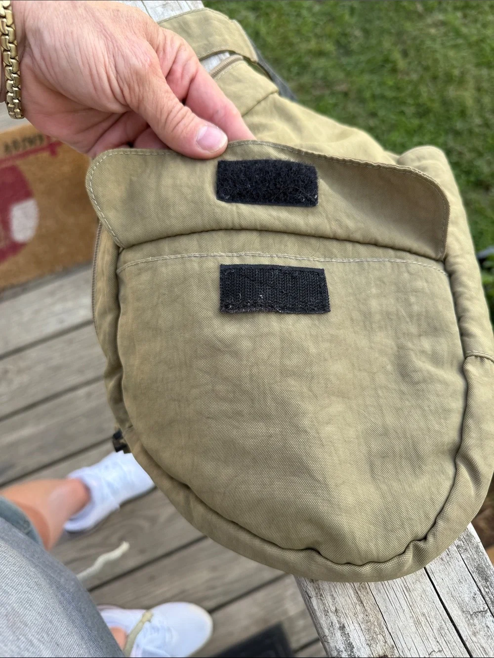Ameribag Olive Green Canvas Crossbody Bag